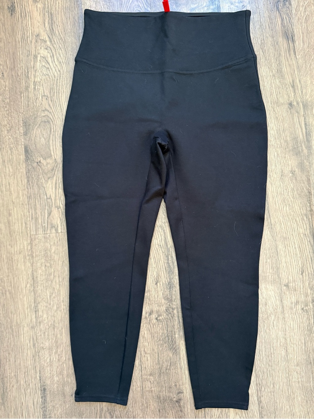 Spanx Pull On Black Stretchy Cropped Dress Pants Leggings Size Large Petite